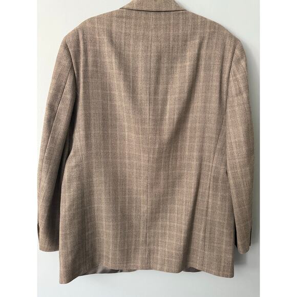 Vintage Lord & Taylor Men’s 44L Blazer – Wool Windowpane Check, Made in USA - Picture 4 of 8